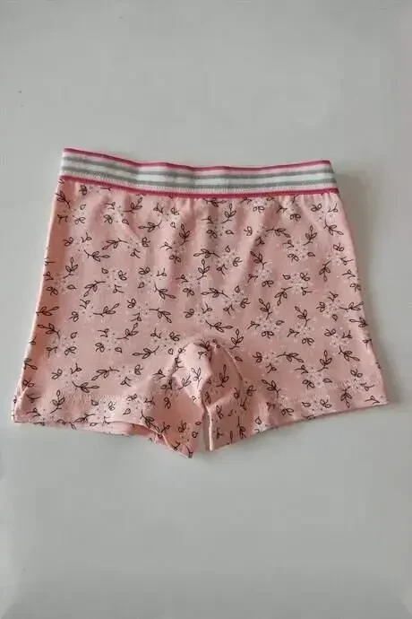 Assorted Colors Girls Patterned Boxers 3-Pack Cotton Elastane - 4