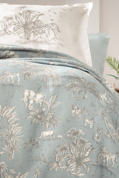 Aster Double Bedspread Set - Sage - 3