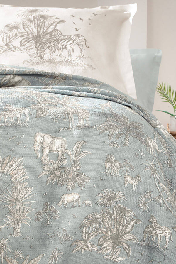 Aster Double Bedspread Set - Sage - 3