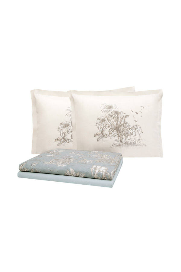 Aster Double Bedspread Set - Sage - 5