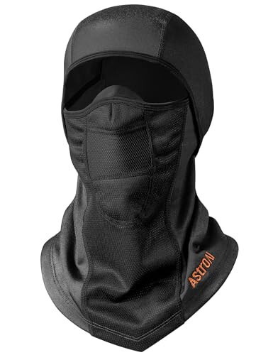 AstroAI Ski Mask Windproof Balaclava for Cold Weather, Winter Face Mask Breathable Stretchable for Skiing, Snowboarding, Black - 7