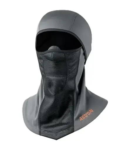 AstroAI Ski Mask Windproof Balaclava for Cold Weather, Winter Face Mask Breathable Stretchable for Skiing, Snowboarding, Gray - Modazone