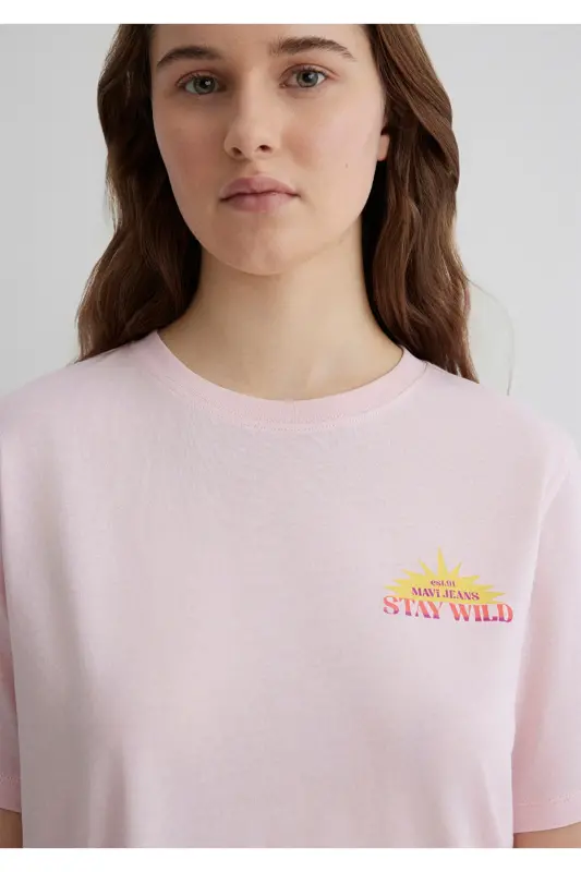 Astrology Printed Pink T-Shirt Regular Fit / Norma - 5