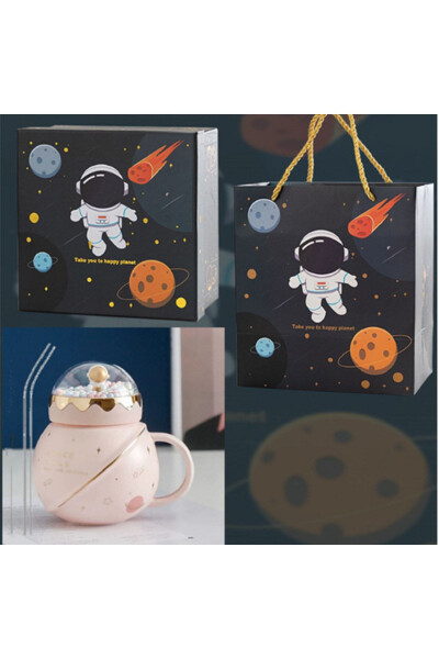 Astronaut Series Space Lidded Mug Set - 2