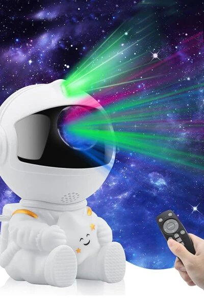 Astronot Yıldızlı Çocuk Odası Aydınlatma Çocuk Masa Lambası Bebek Uyku Işığı Astronot Lamba - Modazone (1)