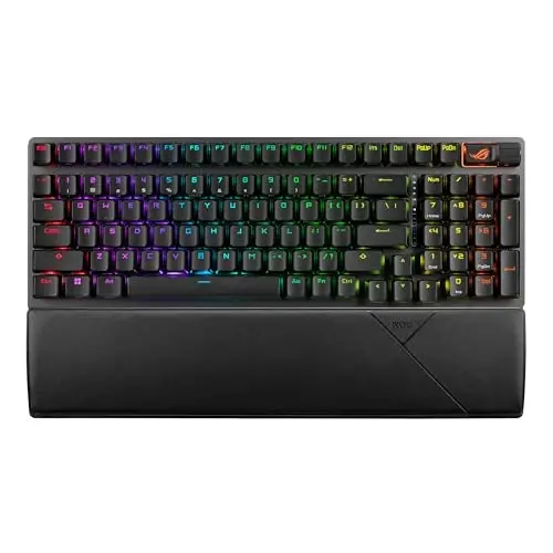 ASUS ROG Strix Scope II 96 Wireless Gaming Keyboard, Tri-Mode Connection, Dampening Foam & Switch-Dampening Pads, Hot-Swappable Pre-lubed ROG NX Snow Switches, PBT Keycaps, RGB-Black - 1