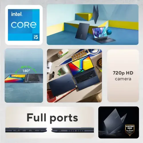 ASUS Vivobook 15.6 dyuym Windows noutbuki Intel Core i5-1235U 8GB RAM 512GB SSD Tinch Moviy - ASUS (1)