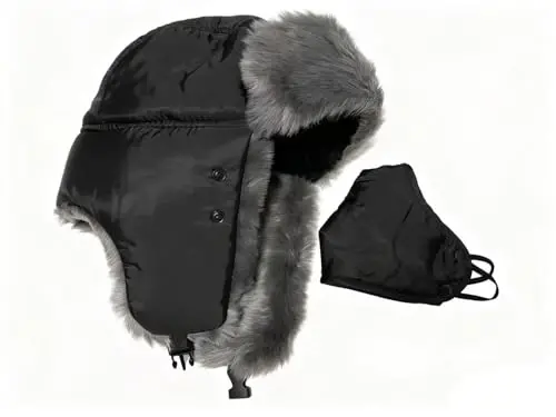 ASWER Trapper Warm Russian Trooper Hat Winter Skiing Cap Women Men Windproof - 2