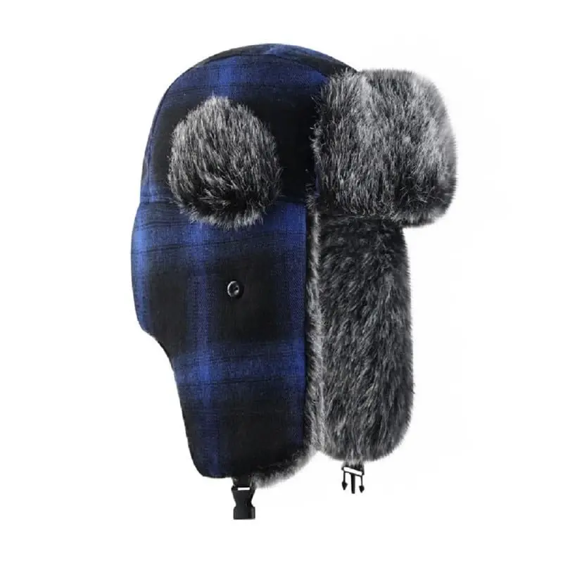 ASWER Trapper Warm Russian Trooper Hat Winter Skiing Cap Women Men Windproof - ASWER