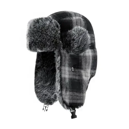 ASWER Trapper Warm Russian Trooper Hat Winter Skiing Cap Women Men Windproof 