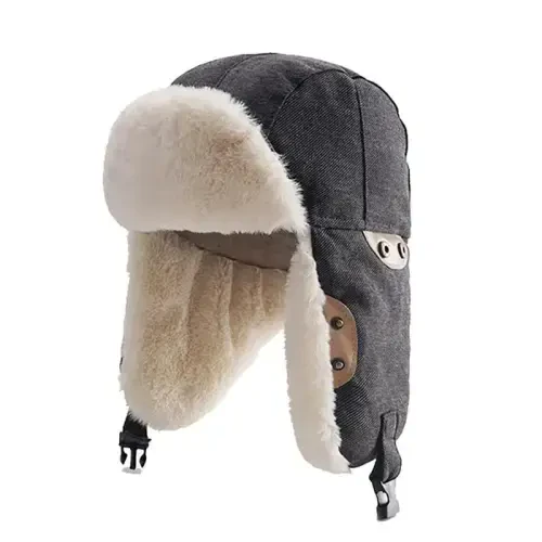 ASWER Trapper Warm Russian Trooper Hat Winter Skiing Cap Women Men Windproof - 1