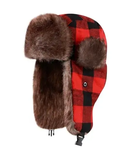 ASWER Trapper Warm Russian Trooper Hat Winter Skiing Cap Women Men Windproof - 1