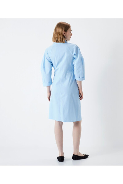 Asymmetric button-up shirt dress - 24