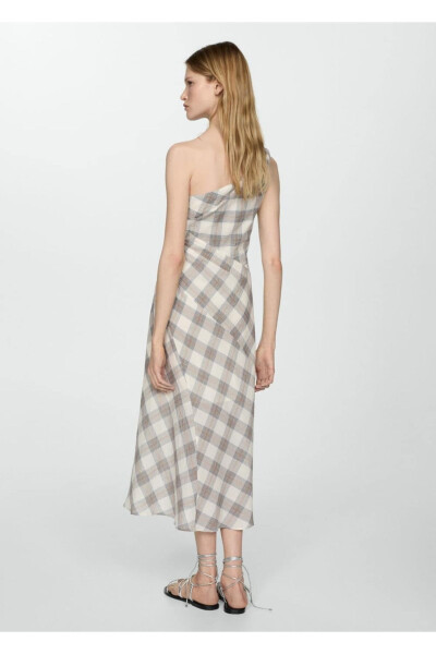 Asymmetric checked dress - 4