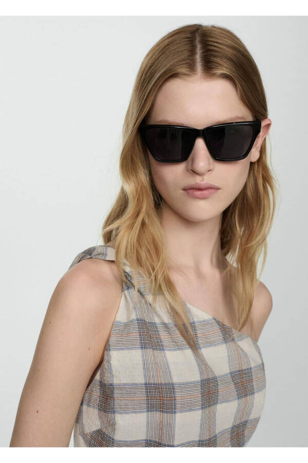 Asymmetric checked dress - 6