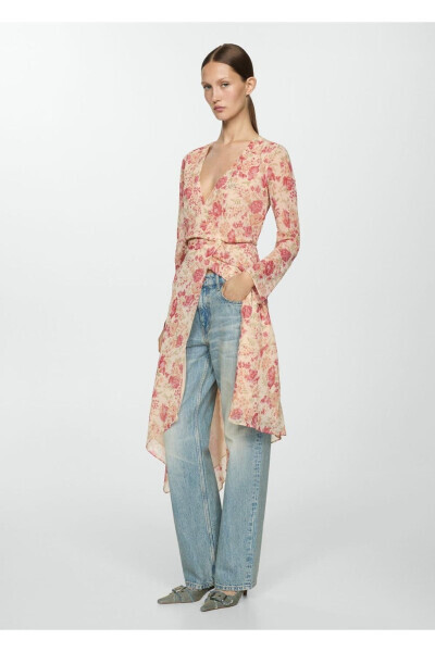 Asymmetric Floral Dress - 8