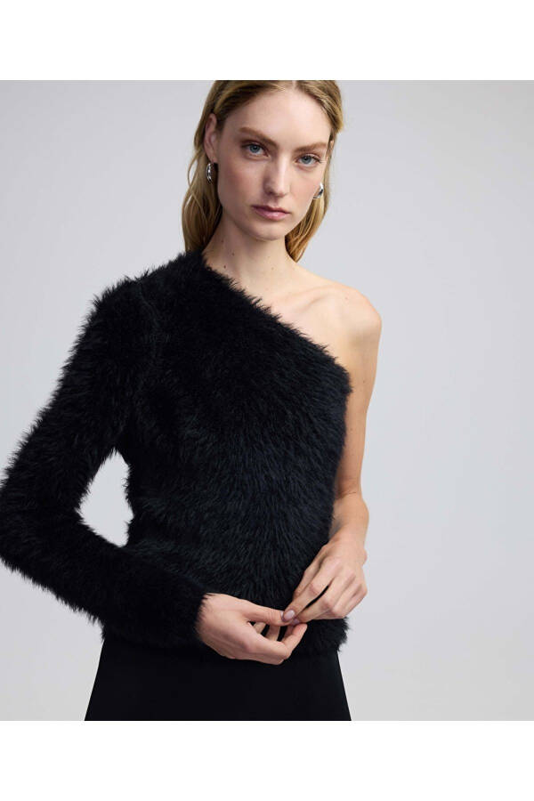 Asymmetric Plush Tricot Top - 1