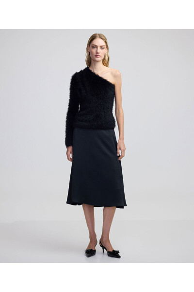 Asymmetric Plush Tricot Top - İPEKYOL (1)