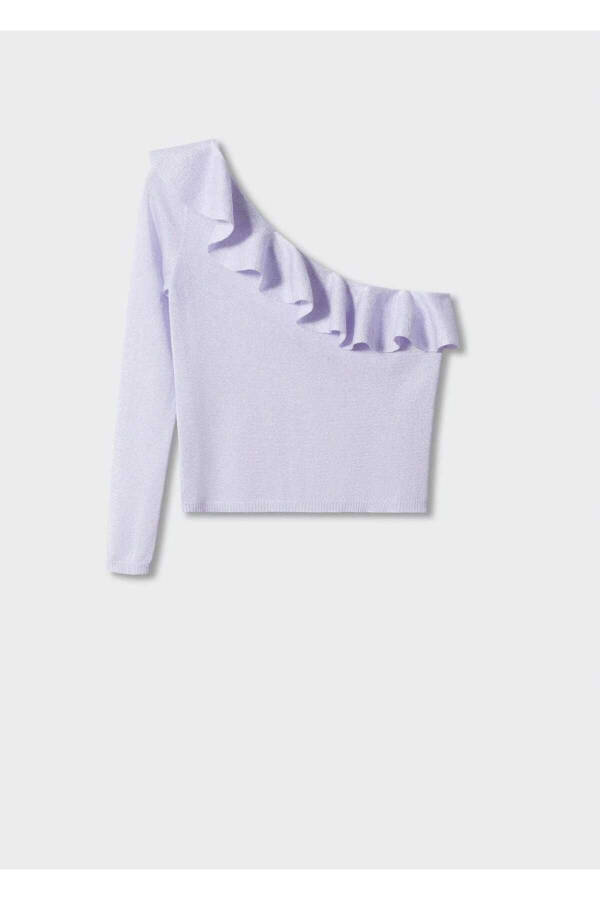 Asymmetric Ruffle Sweater - 3