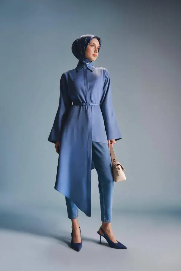 Asymmetric Tunic 24y4015 Indigo - 1