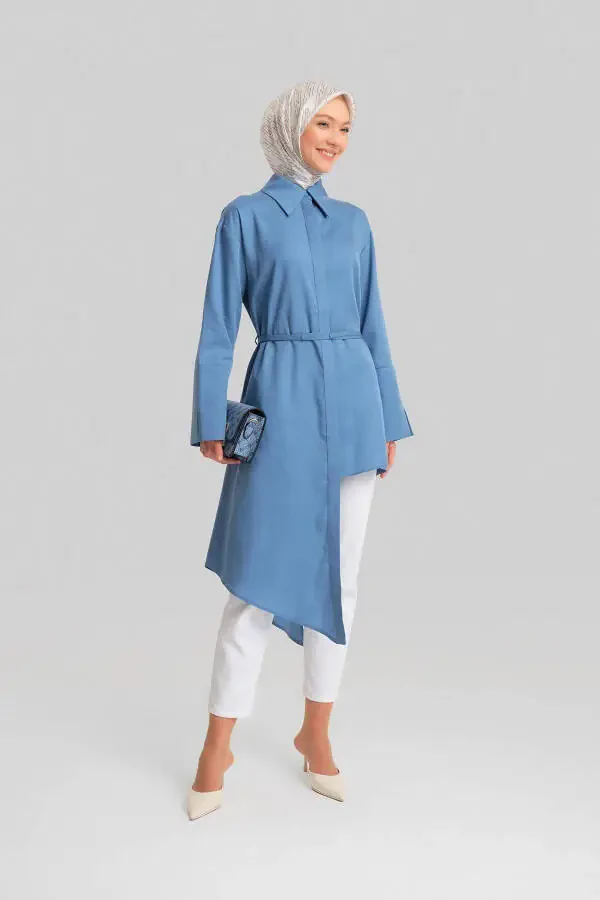 Asymmetric Tunic 24y4015 Indigo - 5