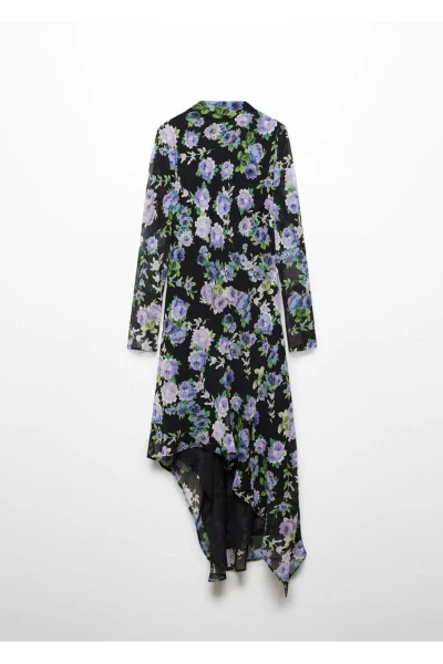 Asymmetrical Floral Dress - 3