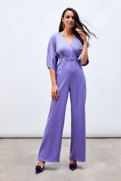 Asymmetrical Loose Jumpsuit - Lilac - 1