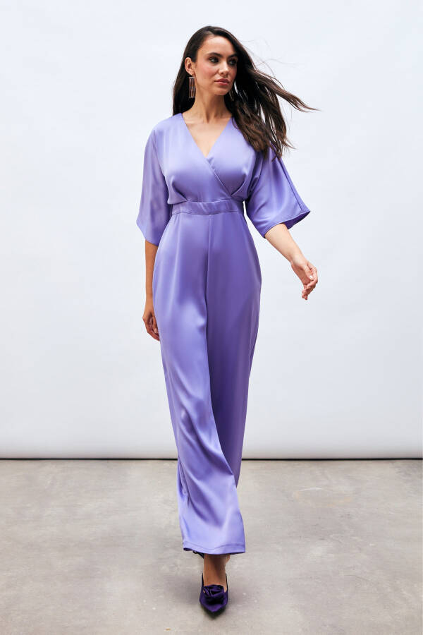 Asymmetrical Loose Jumpsuit - Lilac - 3