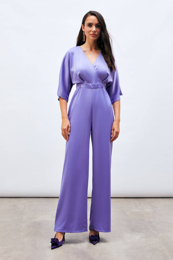 Asymmetrical Loose Jumpsuit - Lilac - 4