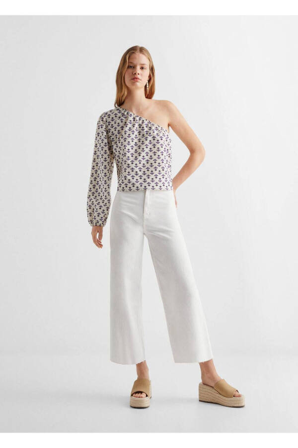 Asymmetrical Patterned Blouse - 2