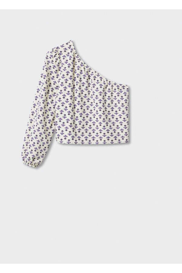 Asymmetrical Patterned Blouse - 3