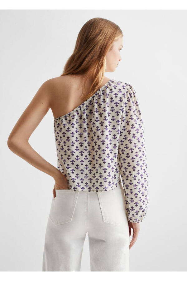 Asymmetrical Patterned Blouse - 4