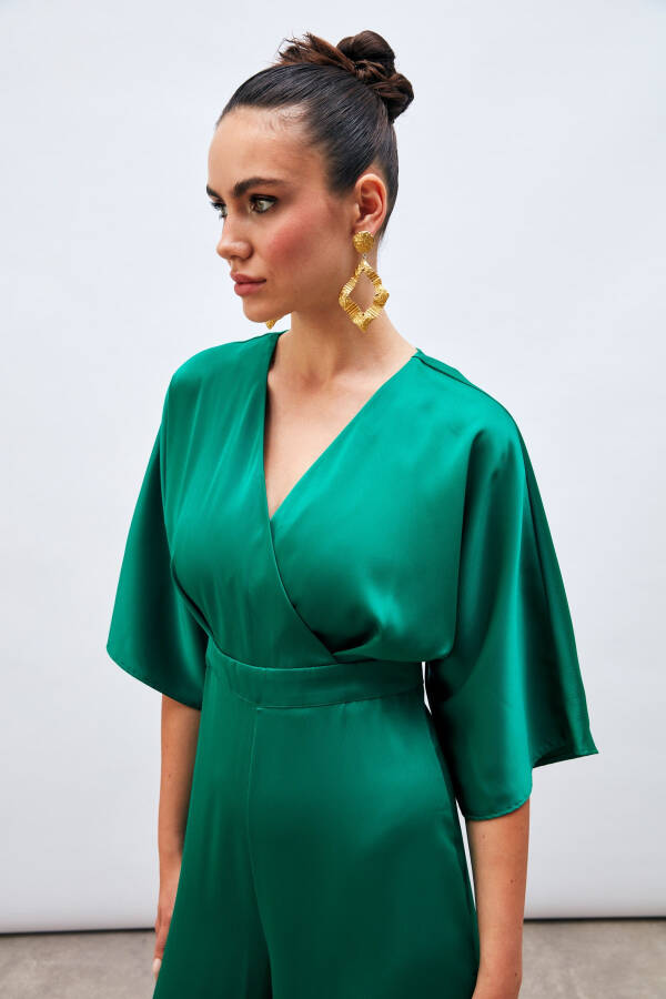 Asymmetrical Relaxed Jumpsuit - EMERALD - 6