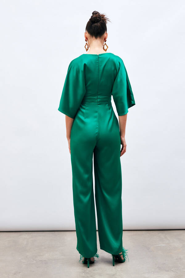 Asymmetrical Relaxed Jumpsuit - EMERALD - 7