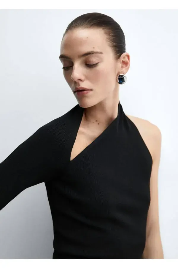 Asymmetrical Ruffle Blouse - 7