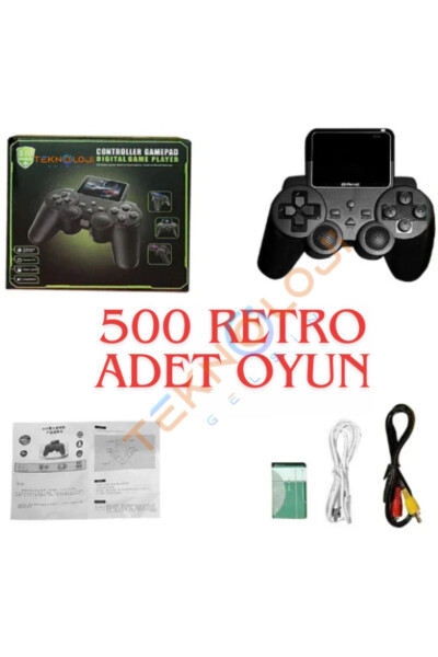 Atari S10 Oyun Konsolu 500 Adet Nostalji Retro Oyun Taşınabilir Tek Konsol Gameboy Super Mario - 3