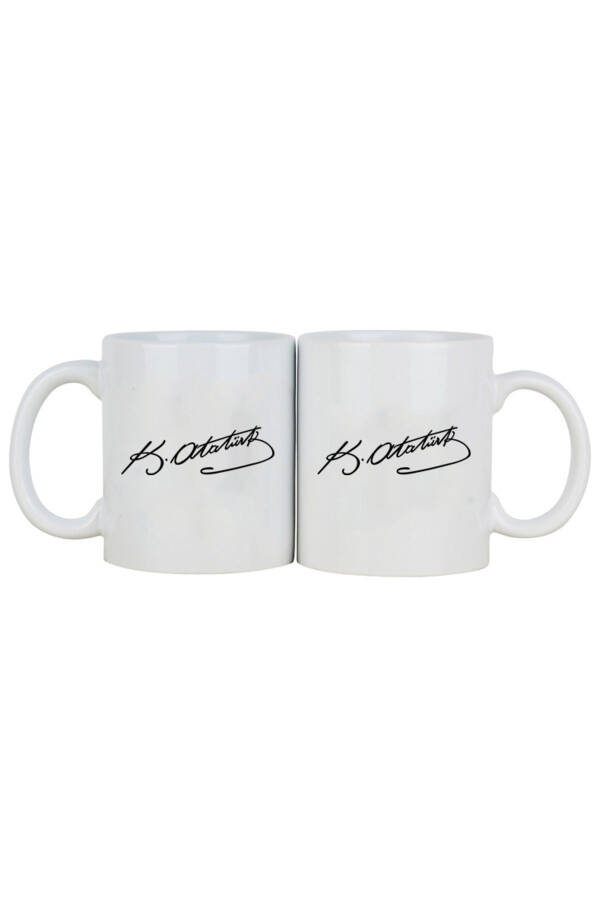 Atatürk Signature Souvenir Mug Birthday Coffee Mug (Single) - 2