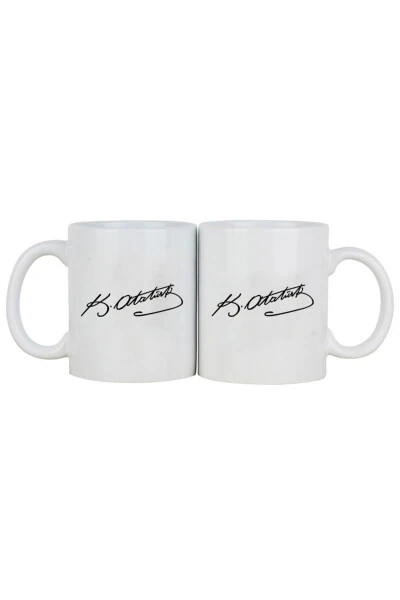 Atatürk Signed Souvenir Mug Birthday Coffee Mug (Single) - OXVİN (1)