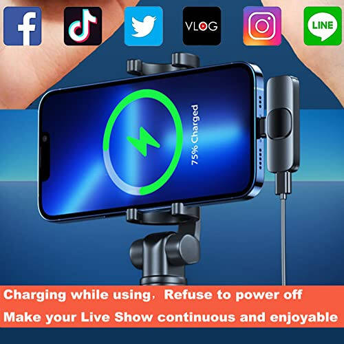 Atazevk Mini Wireless Lavalier Microphone for iPhone Ipad Tiny Microphone Lapel Mic Plug-Play Small Phone Microphone Cordless Podcast Equipment Bundle for Video Recording/TikTok/Live Stream - 2