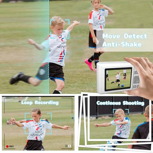 ATEYA Digital Camera with Rotating Menu Quick Setting, 4K Digital Camera with Wrist Strap, Digital Video Camera, Small Compact Vlogging Camera for Content Creator Beginners Adults (White) - 13