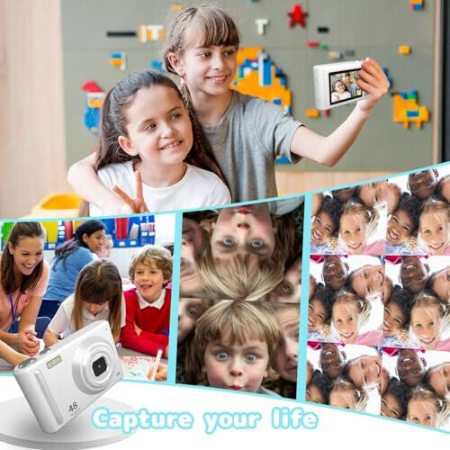 ATEYA Digital Camera with Rotating Menu Quick Setting, 4K Digital Camera with Wrist Strap, Digital Video Camera, Small Compact Vlogging Camera for Content Creator Beginners Adults (White) - 14