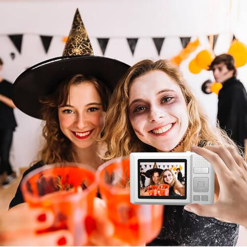 ATEYA Digital Camera with Rotating Menu Quick Setting, 4K Digital Camera with Wrist Strap, Digital Video Camera, Small Compact Vlogging Camera for Content Creator Beginners Adults (White) - 12