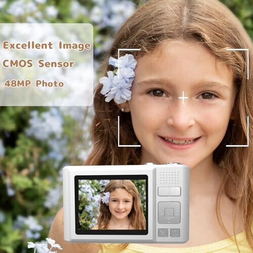 ATEYA Digital Camera with Rotating Menu Quick Setting, 4K Digital Camera with Wrist Strap, Digital Video Camera, Small Compact Vlogging Camera for Content Creator Beginners Adults (White) - 3