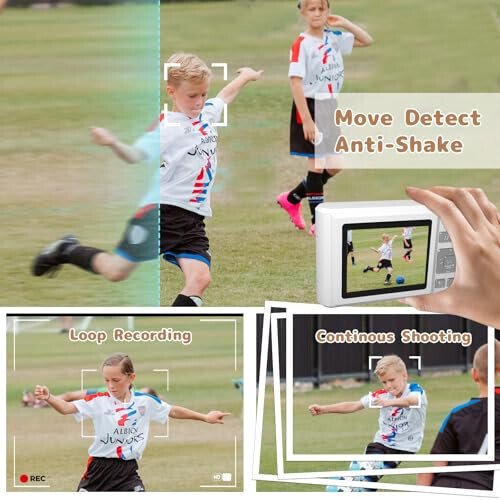 ATEYA Digital Camera with Rotating Menu Quick Setting, 4K Digital Camera with Wrist Strap, Digital Video Camera, Small Compact Vlogging Camera for Content Creator Beginners Adults (White) - 6