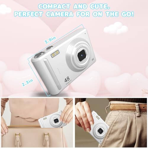 ATEYA Rotating Menu Compact Digital Camera with Wrist Strap, Perfect for Teens and Gifts - 10