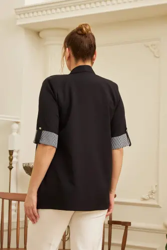 Athlete Jacket Black Two Piece Set - 7