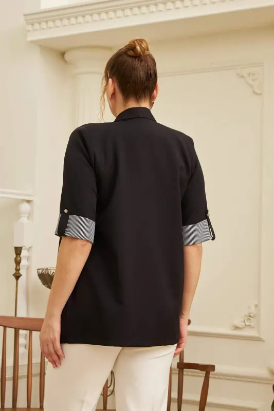 Athlete Jacket Black Two Piece Set - 4