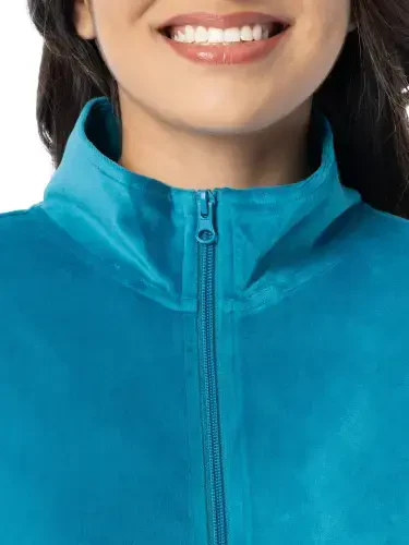 Athletic Works ayollarning yumshoq velor zipli sport kostyumi, XS-XXL o'lchamlar. - 1