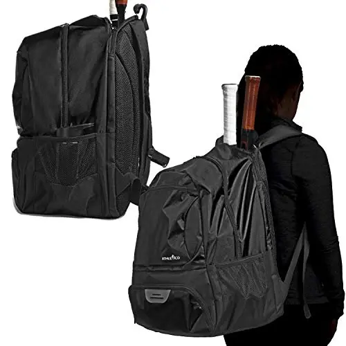 Athletico Premier Tennis Backpack - Tennis Bag Holds 2 Rackets in Padded Compartment | Separate Ventilated Shoe Compartment | Tennis Bags for Men or Women - 6