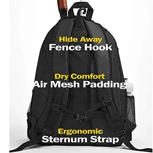 Athletico Premier Tennis Backpack - Tennis Bag Holds 2 Rackets in Padded Compartment | Separate Ventilated Shoe Compartment | Tennis Bags for Men or Women - 5